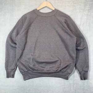 Vintage Pannill Sweatshirt Mens Large Gray Crewneck Pullover Raglan USA Blank